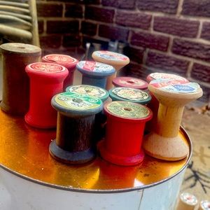 Vintage Wood Thread Spools